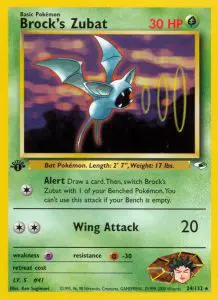 Brock's Zubat - Gym Heroes - 24 - Rare