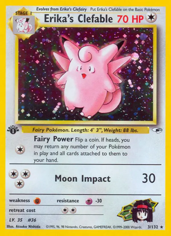 Erika's Clefable - Gym Heroes - 3 - Holographique rare