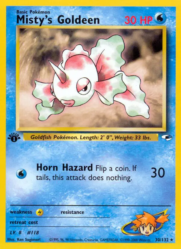 Misty's Goldeen - Gym Heroes - 30 - Rare