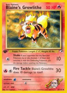 Blaine's Growlithe - Gym Heroes - 35 - Peu commune