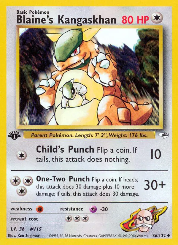 Blaine's Kangaskhan - Gym Heroes - 36 - Peu commune