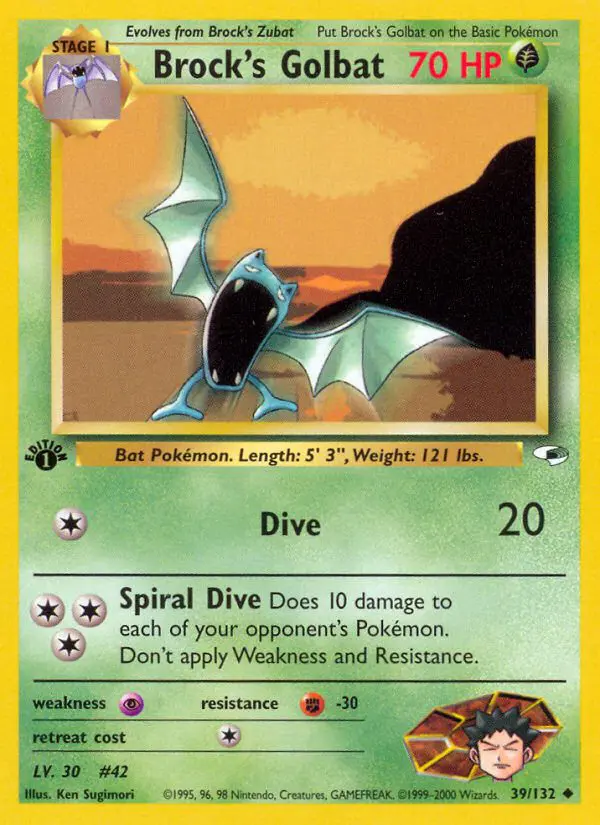 Brock's Golbat - Gym Heroes - 39 - Peu commune
