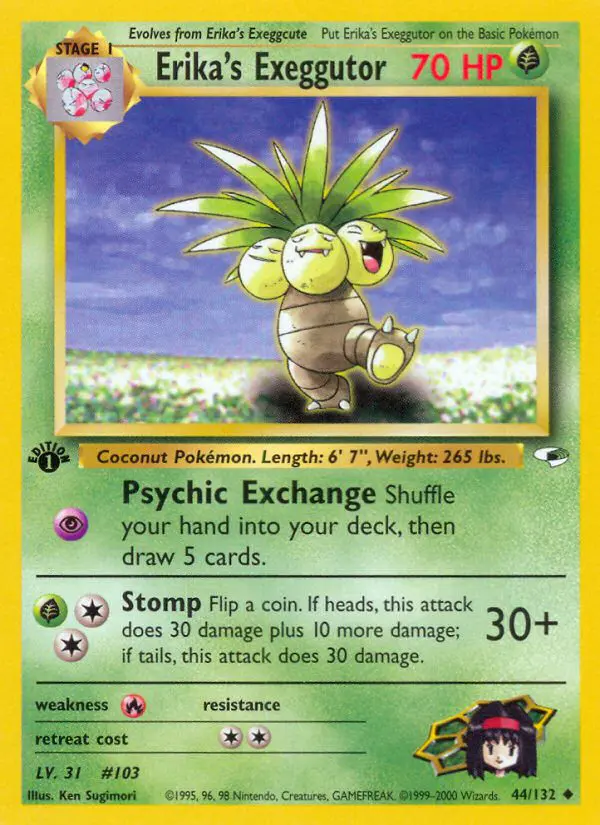 Erika's Exeggutor - Gym Heroes - 44 - Peu commune
