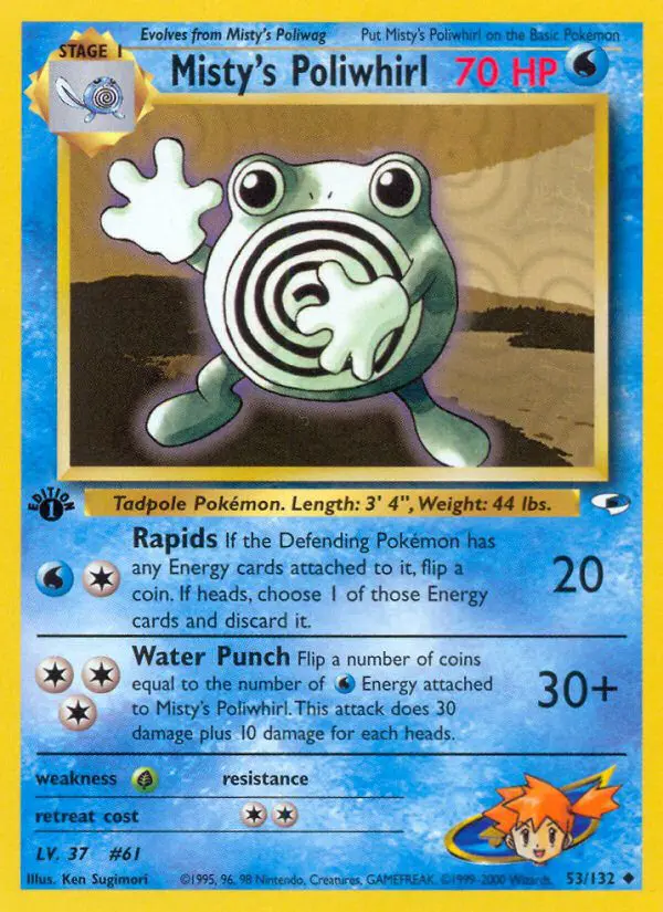 Misty's Poliwhirl - Gym Heroes - 53 - Peu commune