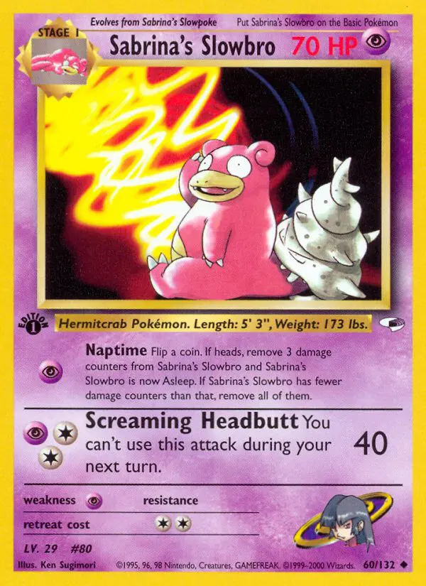 Sabrina's Slowbro - Gym Heroes - 60 - Peu commune