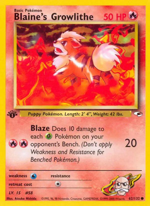 Blaine's Growlithe - Gym Heroes - 62 - Commune