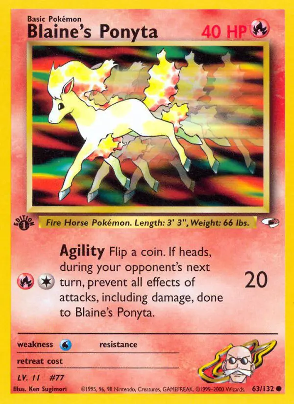 Blaine's Ponyta - Gym Heroes - 63 - Commune