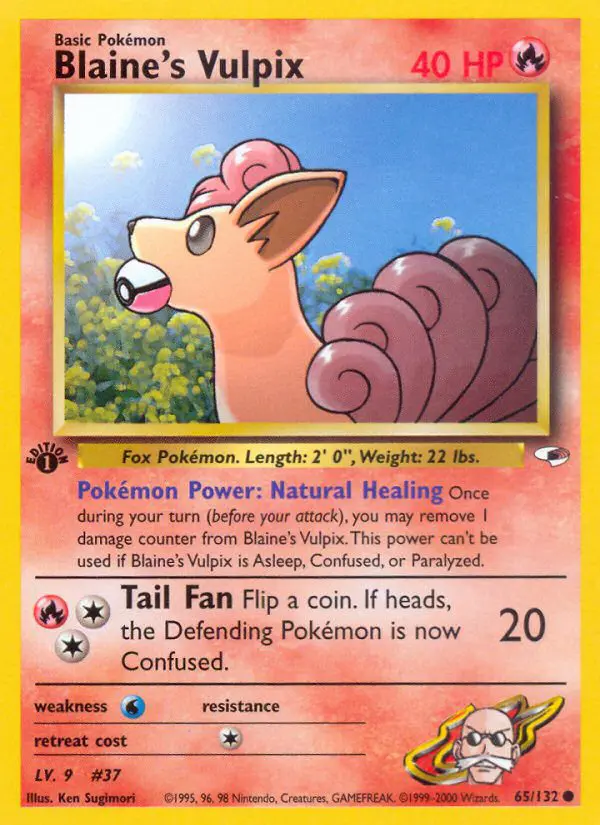 Blaine's Vulpix - Gym Heroes - 65 - Commune