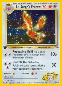Lt. Surge's Fearow - Gym Heroes - 7 - Holographique rare