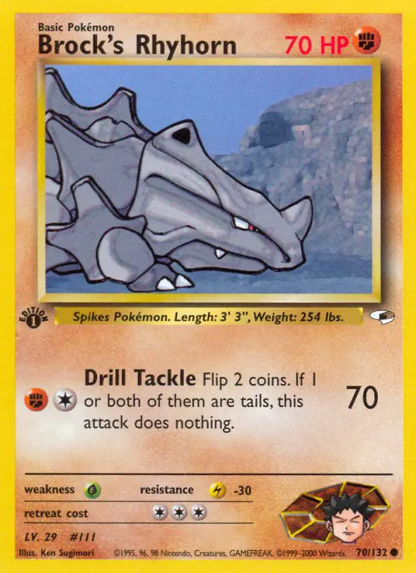 Brock's Rhyhorn - Gym Heroes - 70 - Commune