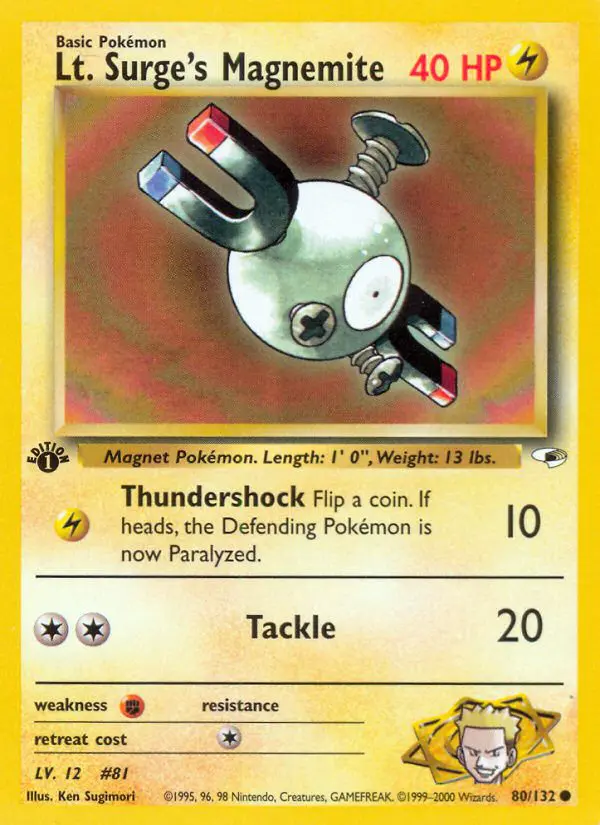 Lt. Surge's Magnemite - Gym Heroes - 80 - Commune