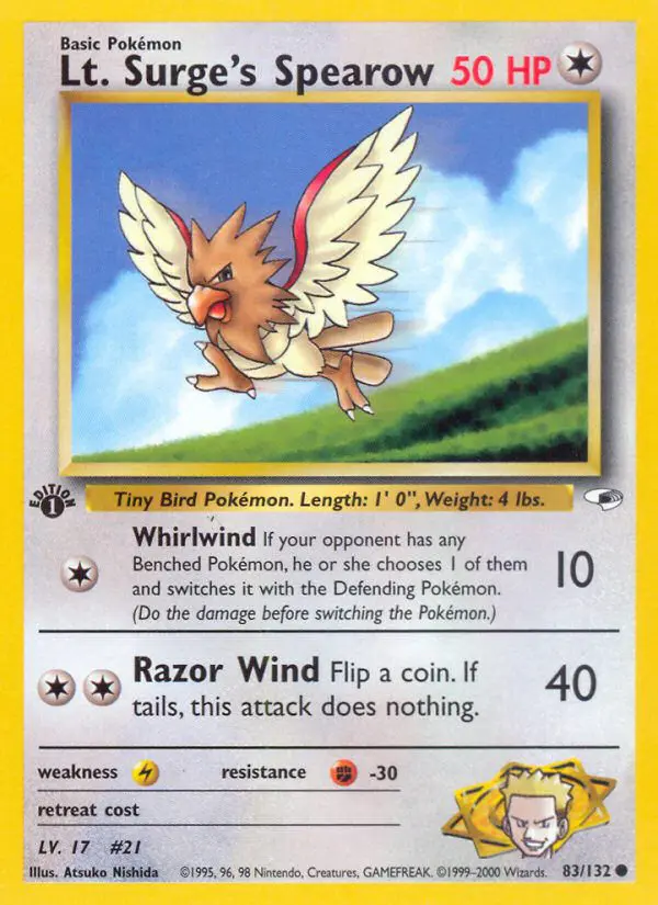 Lt. Surge's Spearow - Gym Heroes - 83 - Commune