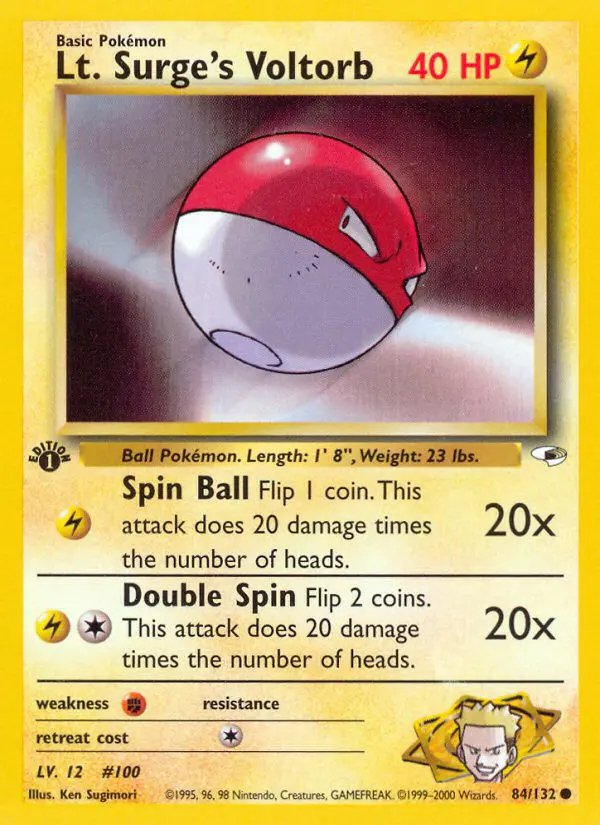 Lt. Surge's Voltorb - Gym Heroes - 84 - Commune
