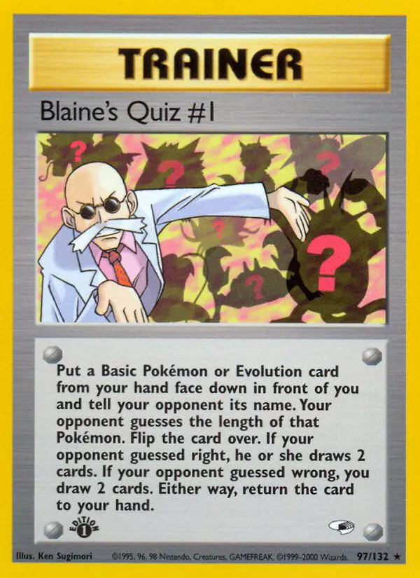 Blaine's Quiz #1 - Gym Heroes - 97 - Rare