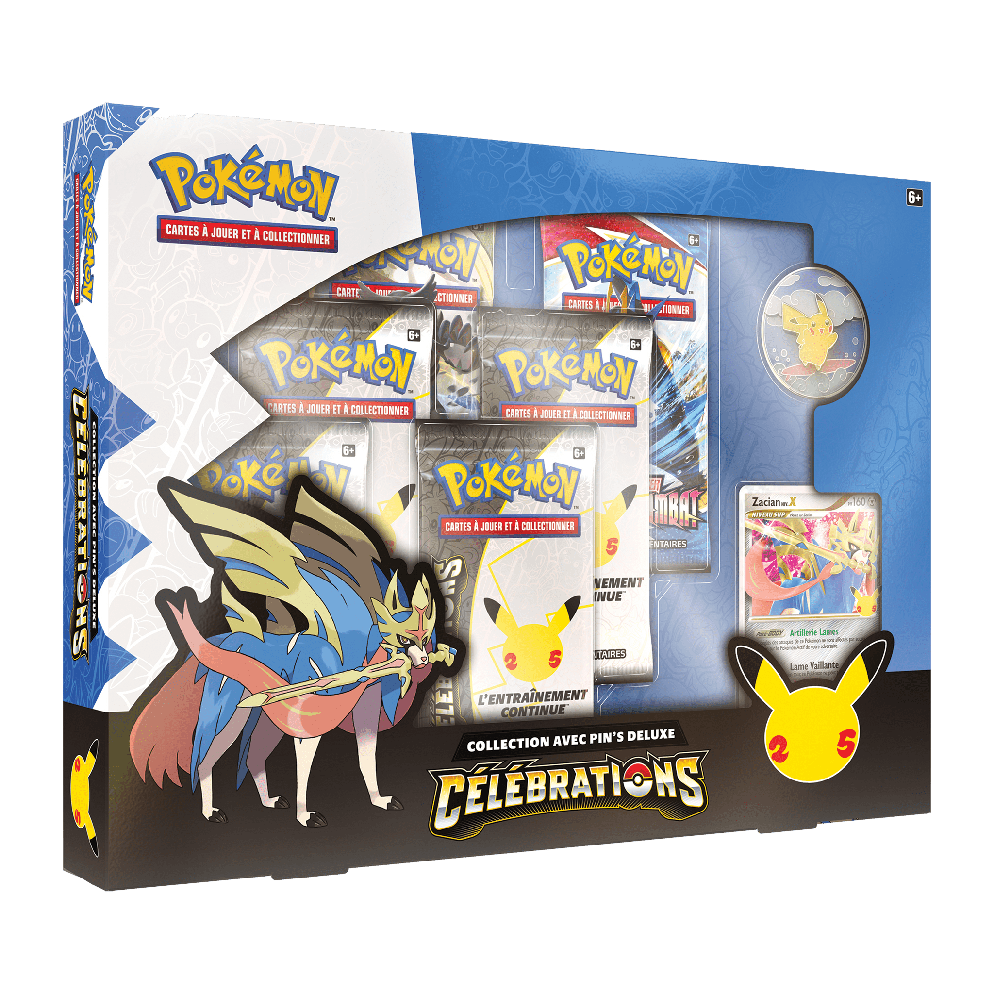 COFFRET PIN'S DELUXE ZACIAN POKÉMON CÉLÉBRATIONS