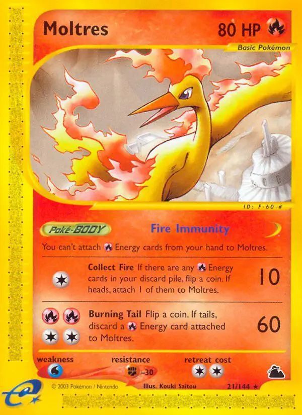 Moltres - Skyridge - 021 - Rare