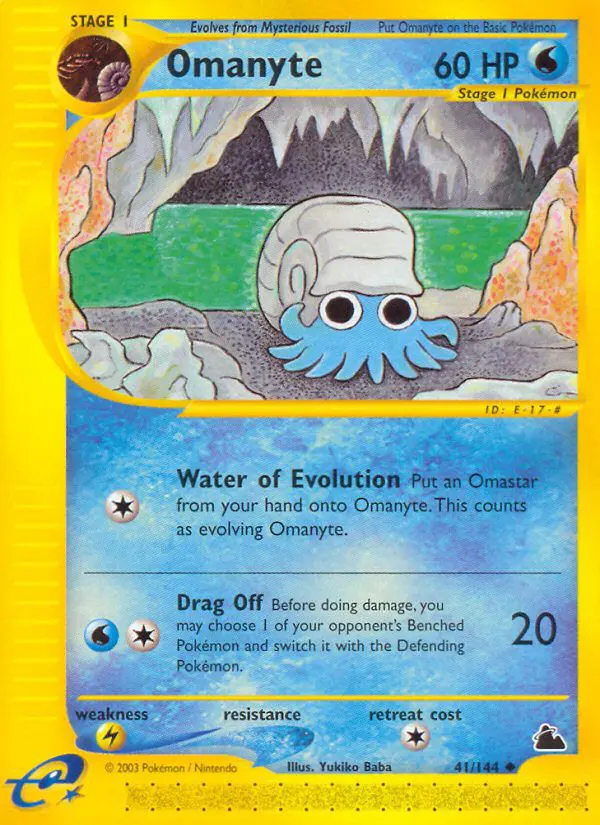 Omanyte - Skyridge - 041 - Peu commune