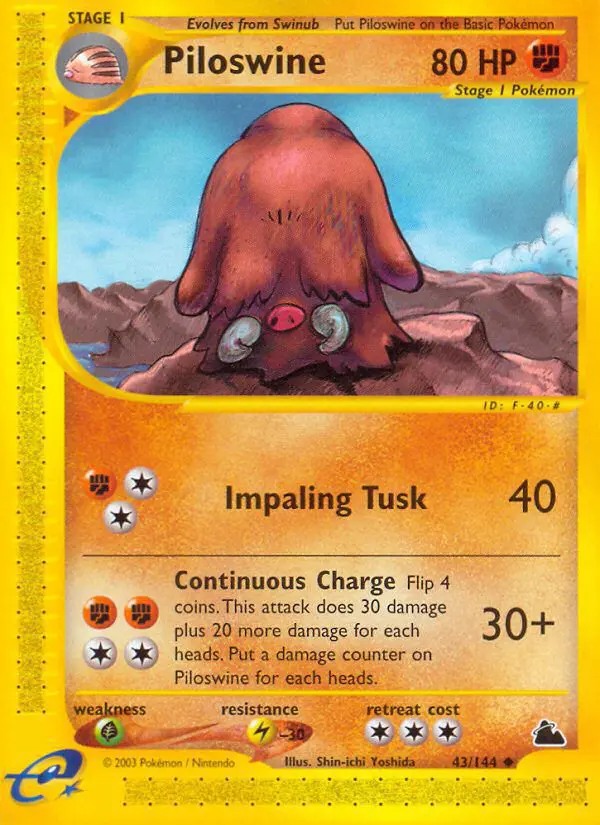 Piloswine - Skyridge - 043 - Peu commune