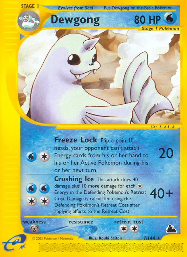 Dewgong - Skyridge - 007 - Rare