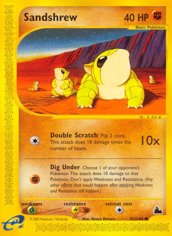 Sandshrew - Skyridge - 092 - Commune