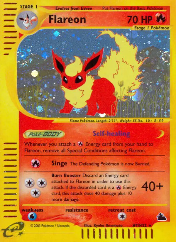 Flareon - Skyridge - 007 - Holographique rare