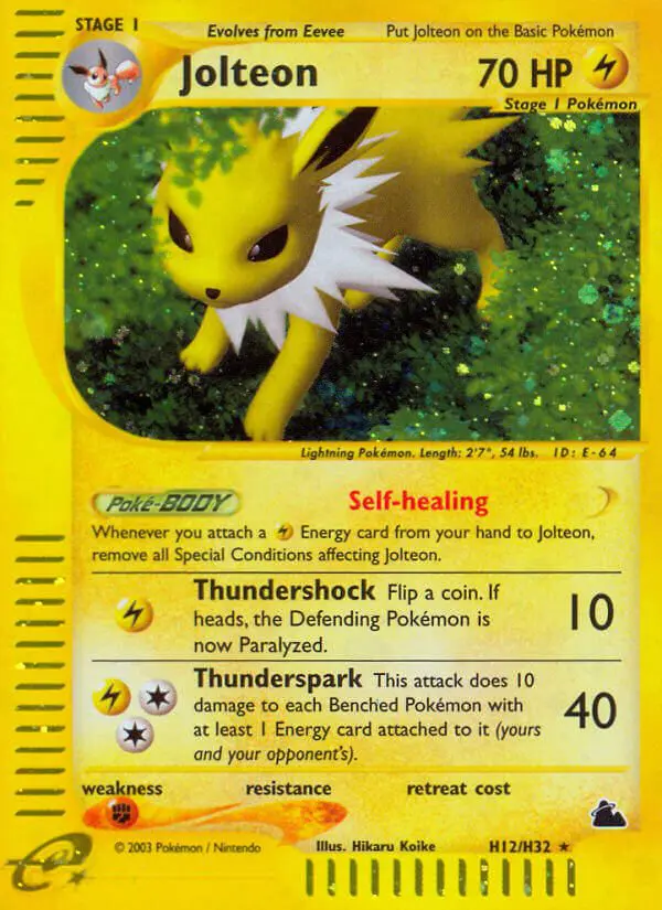 Jolteon - Skyridge - 012 - Holographique rare