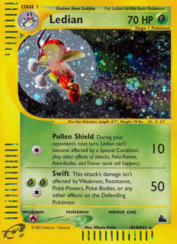 Ledian - Skyridge - 014 - Holographique rare