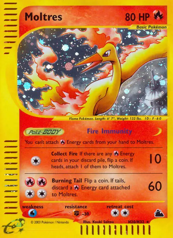 Moltres - Skyridge - 020 - Holographique rare