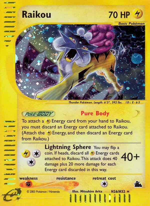 Raikou - Skyridge - 026 - Holographique rare