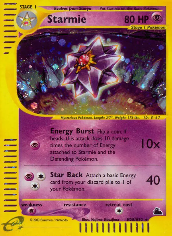 Starmie - Skyridge - 028 - Holographique rare