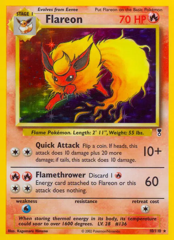 Flareon - Legendary Collection - 10 - Holographique rare