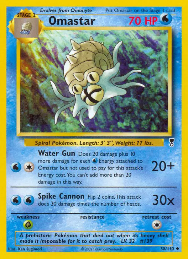 Omastar - Legendary Collection - 58 - Peu commune