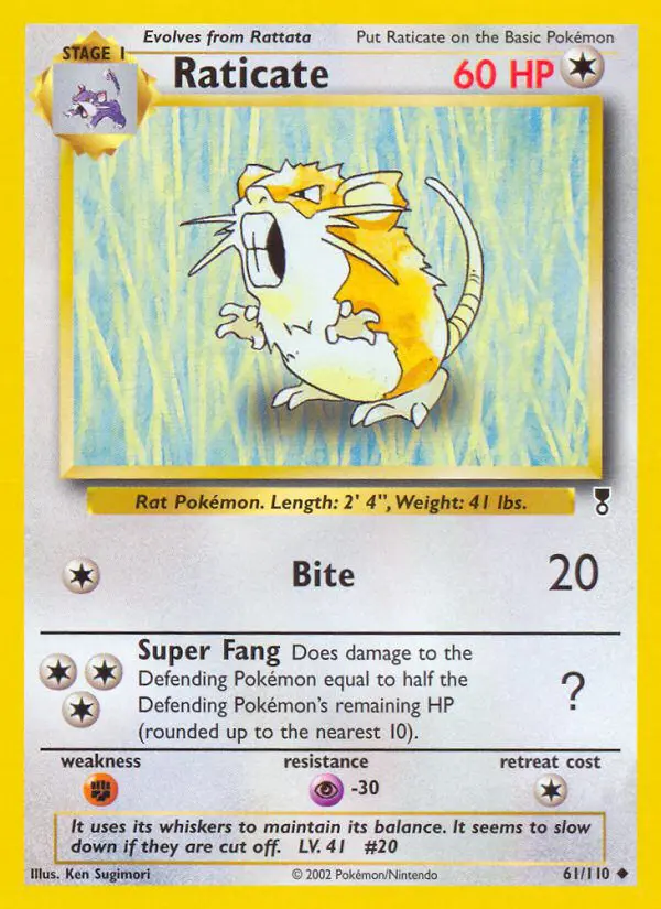 Raticate - Legendary Collection - 61 - Peu commune