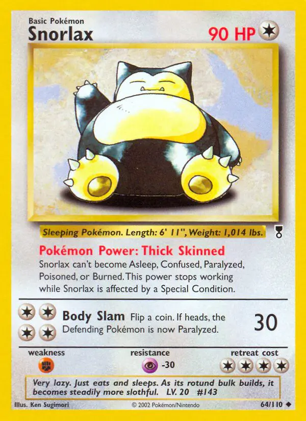 Snorlax - Legendary Collection - 64 - Peu commune
