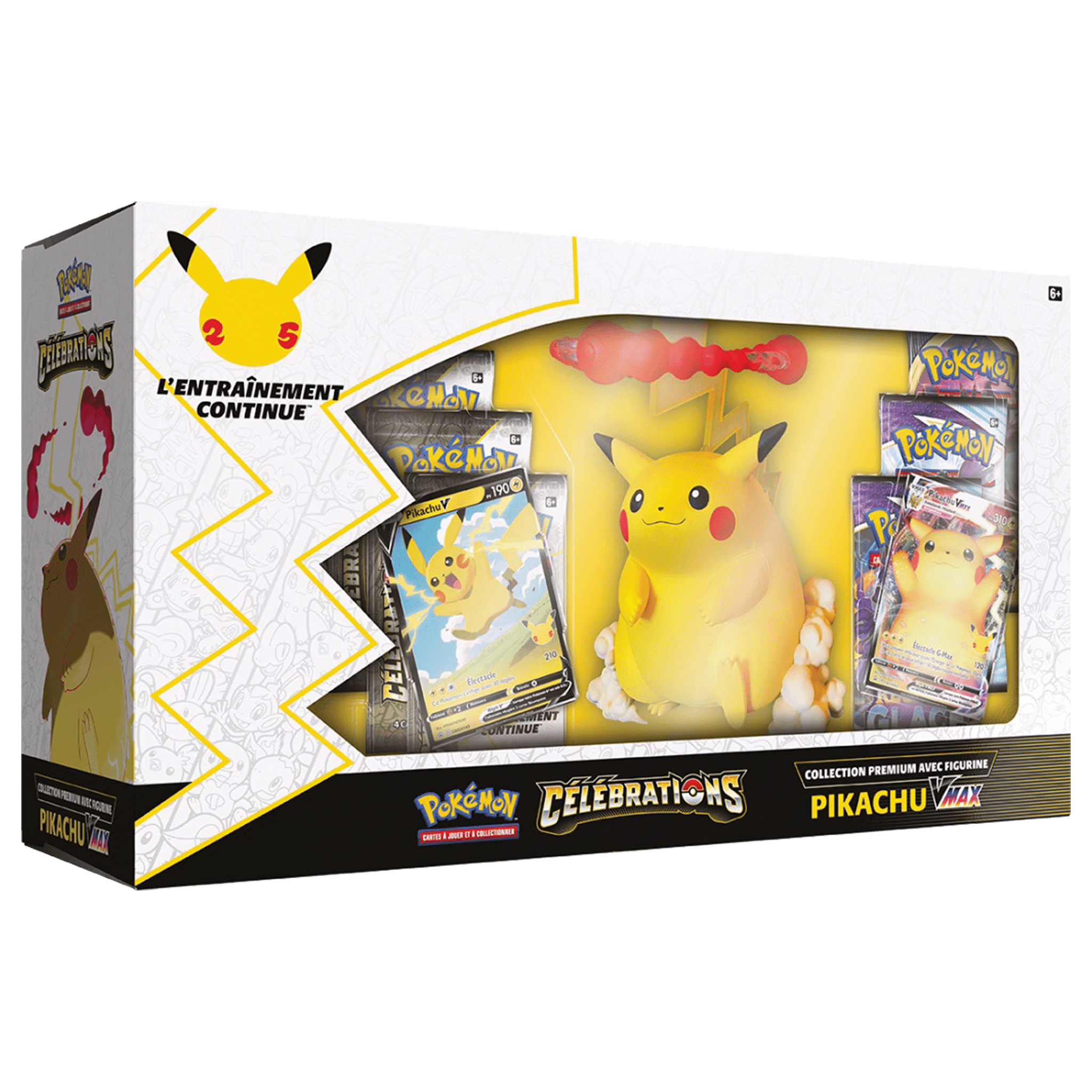 COFFRET COLLECTION PREMIUM FIGURINE PIKACHU V-MAX POKÉMON CÉLÉBRATIONS