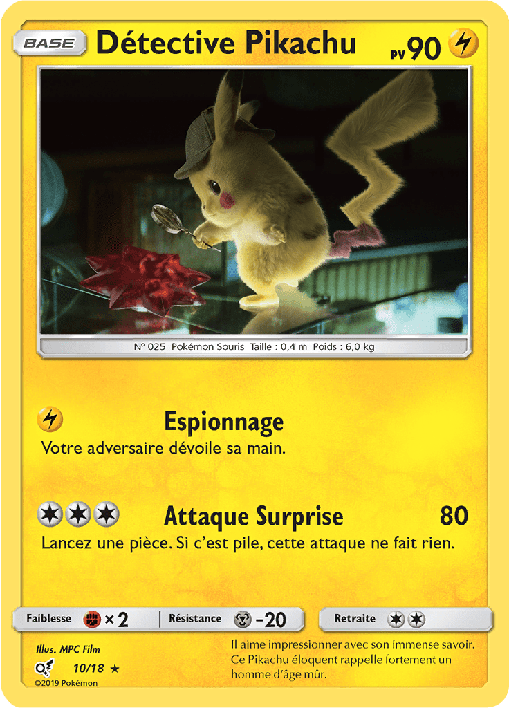 Détective Pikachu - Détective Pikachu - 010 - Rare