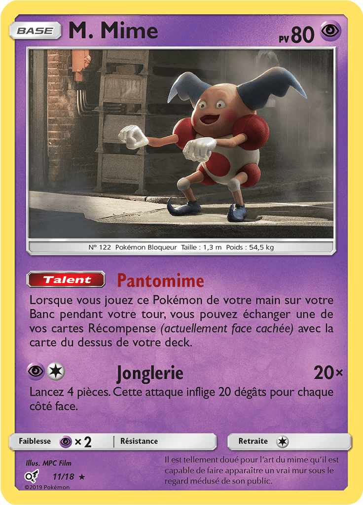 M. Mime - Détective Pikachu - 011 - Rare