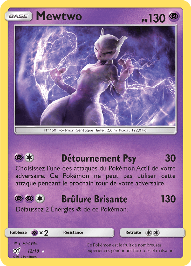 Mewtwo - Détective Pikachu - 012 - Ultra rare