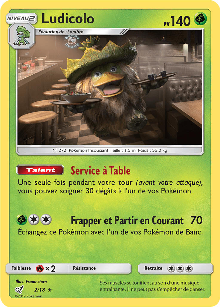 Ludicolo - Détective Pikachu - 002 - Rare