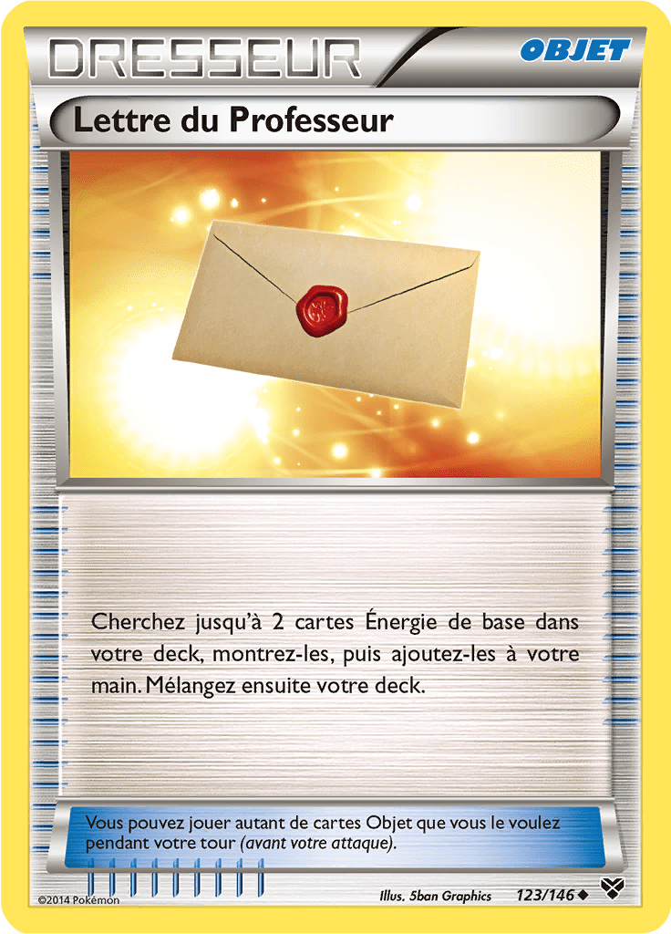 Lettre du Professeur - XY - 123 - Peu commune