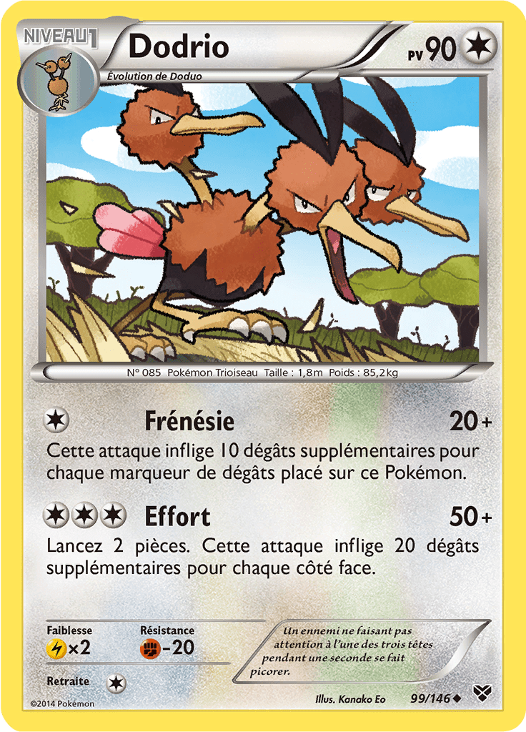 Dodrio - XY - 099 - Peu commune
