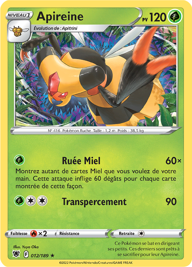 Apireine - EB Astres Radieux - 012/189 - Rare