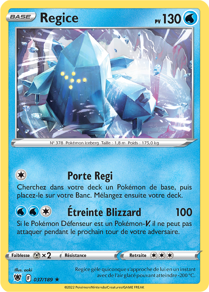 Regice - EB Astres Radieux - 037/189 - Rare