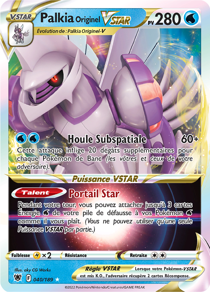 Palkia Originel VSTAR - EB Astres Radieux - 040/189 - Ultra rare