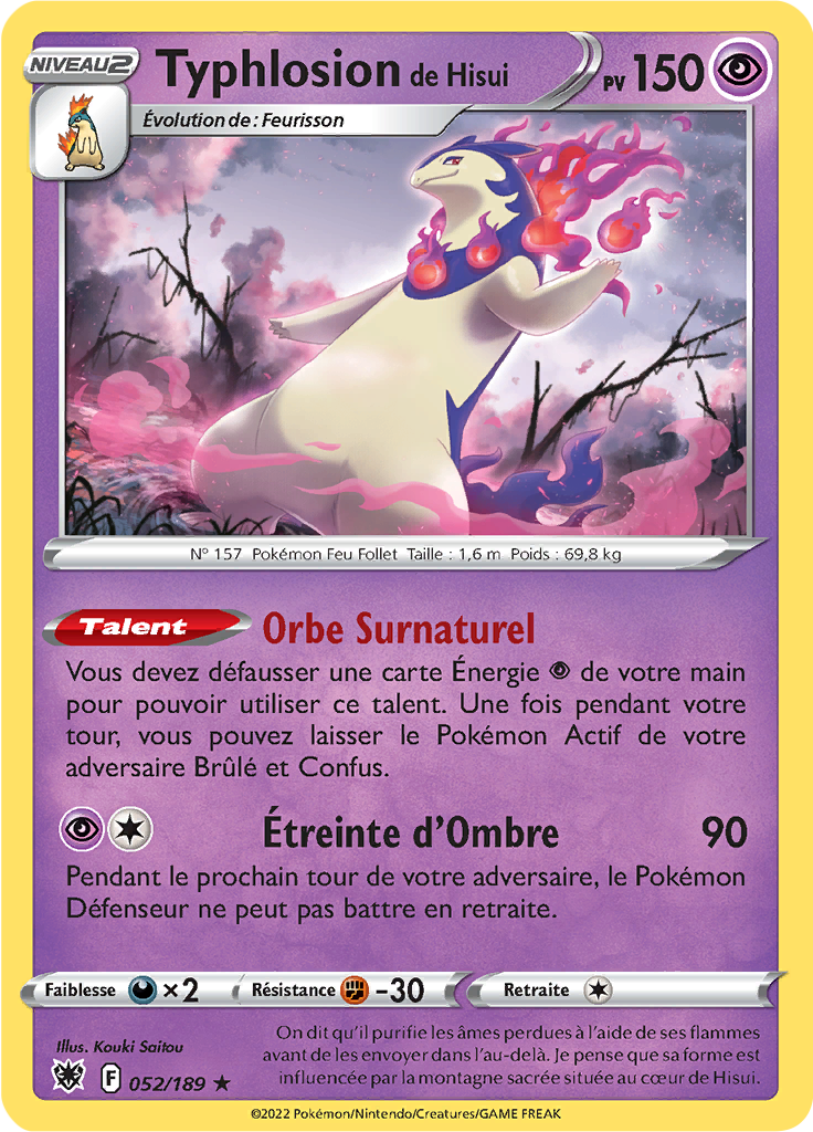 Typhlosion de Hisui - EB Astres Radieux - 052/189 - Holographique