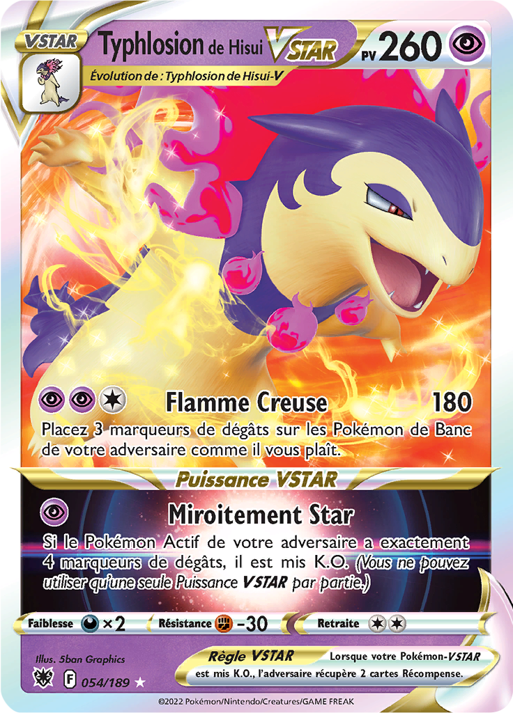 Typhlosion de Hisui VSTAR - EB Astres Radieux - 054/189 - Ultra rare