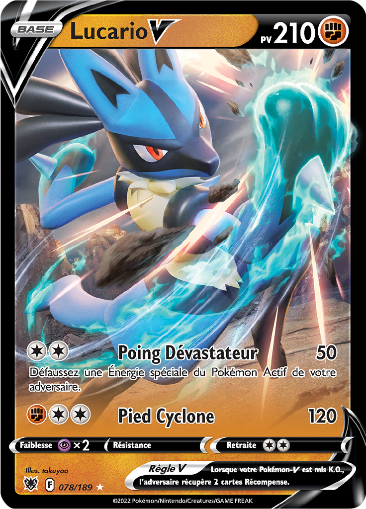 Lucario V - EB Astres Radieux - 078/189 - Ultra rare