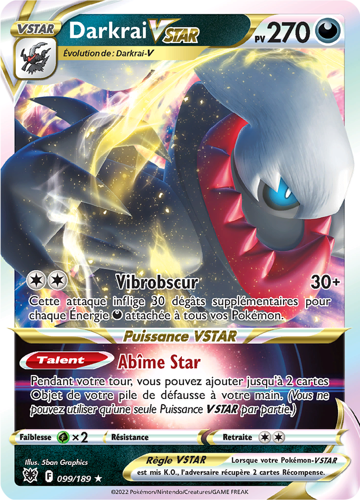 Darkrai VSTAR - EB Astres Radieux - 099/189 - Ultra rare