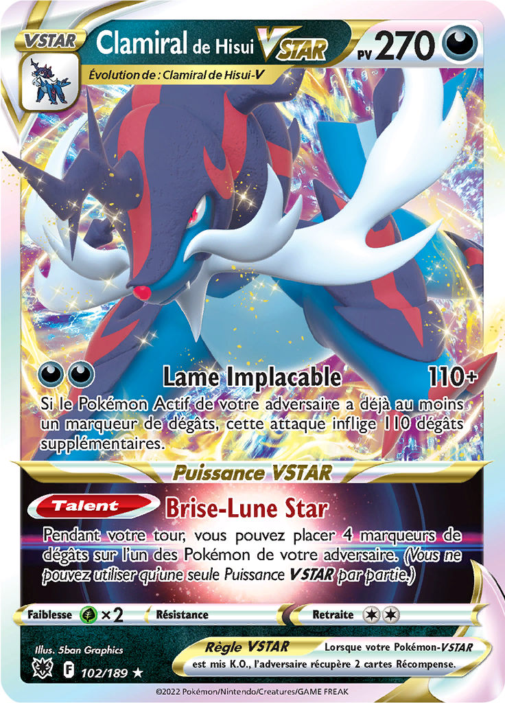 Clamiral de Hisui VSTAR - EB Astres Radieux - 102/189 - Ultra rare