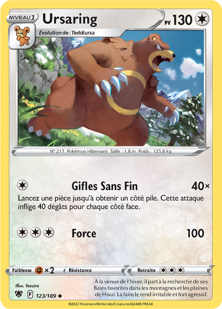 Ursaring - EB Astres Radieux - 123/189 - Peu commune